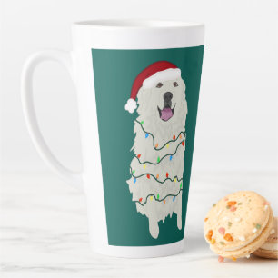 Christmas Great Pyrenees Latte Mug