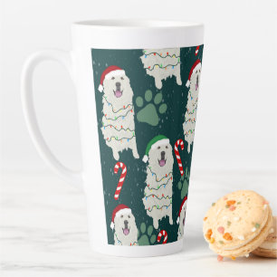 Christmas Great Pyrenees   Latte Mug
