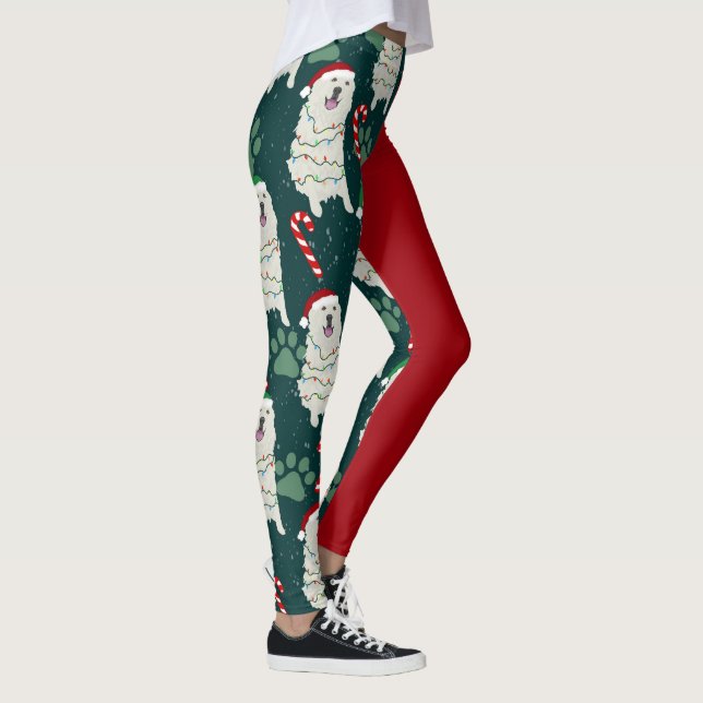 Christmas Great Pyrenees  Leggings (Right)