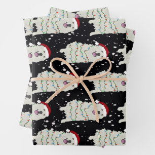 Christmas Great Pyrenees Wrapping Paper Sheet