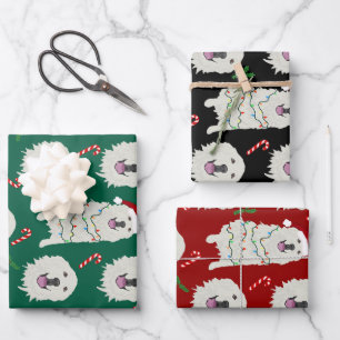 Christmas Great Pyrenees Wrapping Paper Sheet