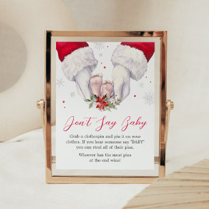 Christmas Greatest Gift Baby Shower Don't say Baby Poster