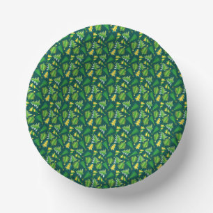 Christmas Green and Gold Tree   Paper Plate