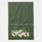 Christmas Green and White Poinsettia Kitchen Towel
