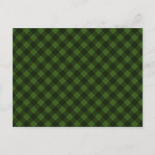 Christmas Green & Black Buffalo Plaid  Holiday Postcard