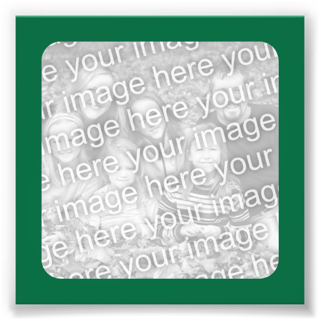 Christmas Green Bordered Photo Print (Front)