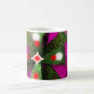 Christmas green bow art coffee mug