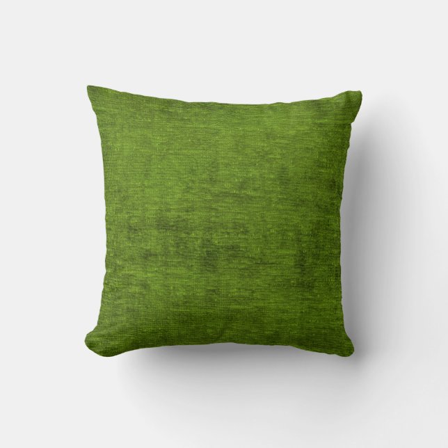 Christmas Green Chenille Fabric Texture Cushion (Front)