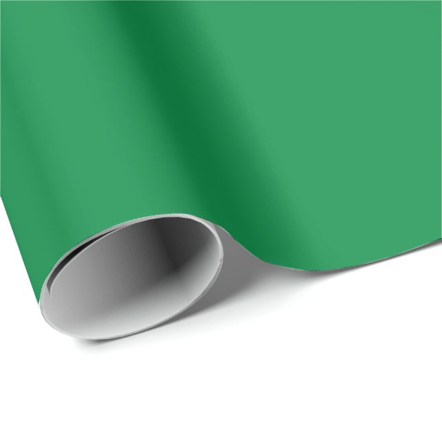 Christmas Green Colour Xmas Holiday Wrapping Paper (Roll Corner)