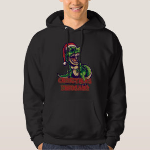 Christmas Green Dinosaur Dinosaur Design Hoodie