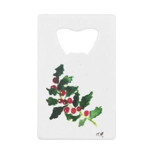 Christmas green Festive watercolor vintage Holly