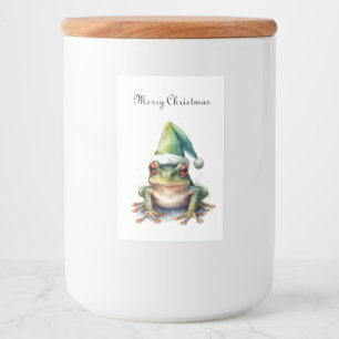 Christmas Green Frog Food Label