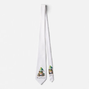Christmas Green Frog Tie