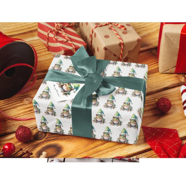 Christmas Green Frog Wrapping Paper (Creator Uploaded)