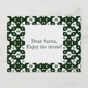Christmas Green Garland Postcard