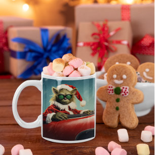 Christmas Green Goblin #8 driving a red sports car Coffee Mug