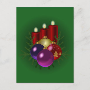 Christmas Green Holiday Candles