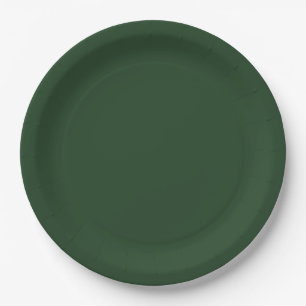 Christmas Green, Holiday Green, Solid Green, Paper Plate
