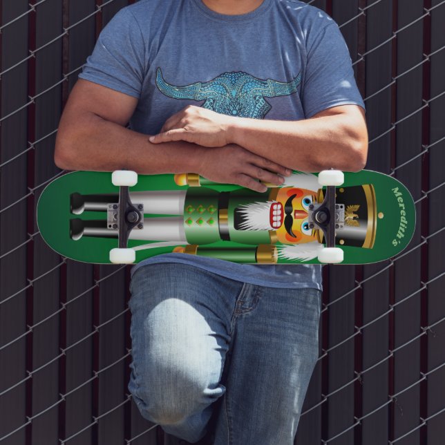 Christmas Green Nutcraker Toy Soldier Skateboard (Outdoor 3)