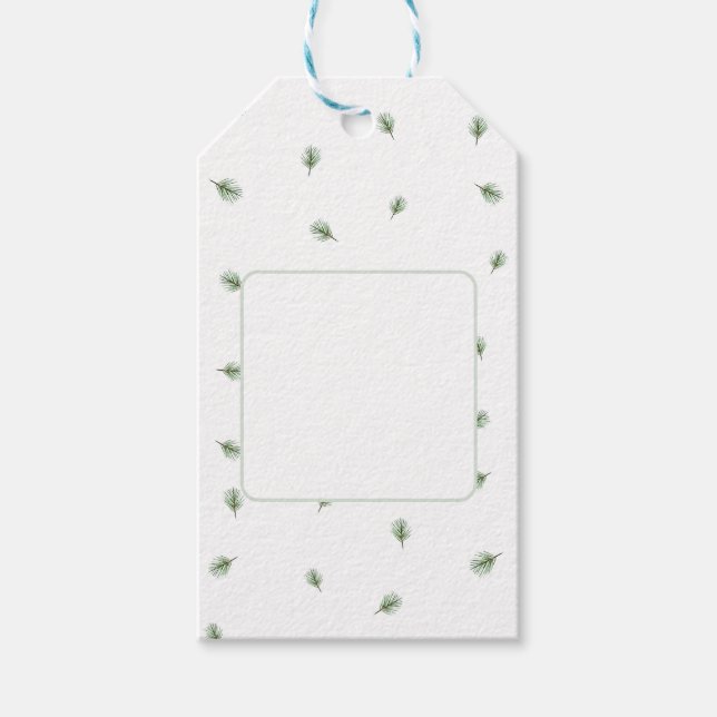 Christmas Green Pine Tree Gift Tags (Front)
