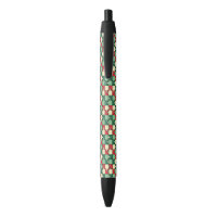 Christmas Green Red Geometric Puzzle Piece Pattern