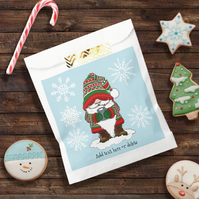 Christmas Green Red Gnome Cute Favour Bags (Creator Uploaded)