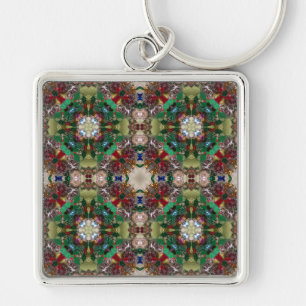~ Christmas Green Red ~ Key Ring