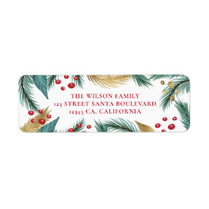 Christmas green red pine mistletoe gold return