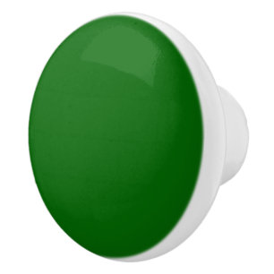 Christmas Green Solid Colour Ceramic Knob