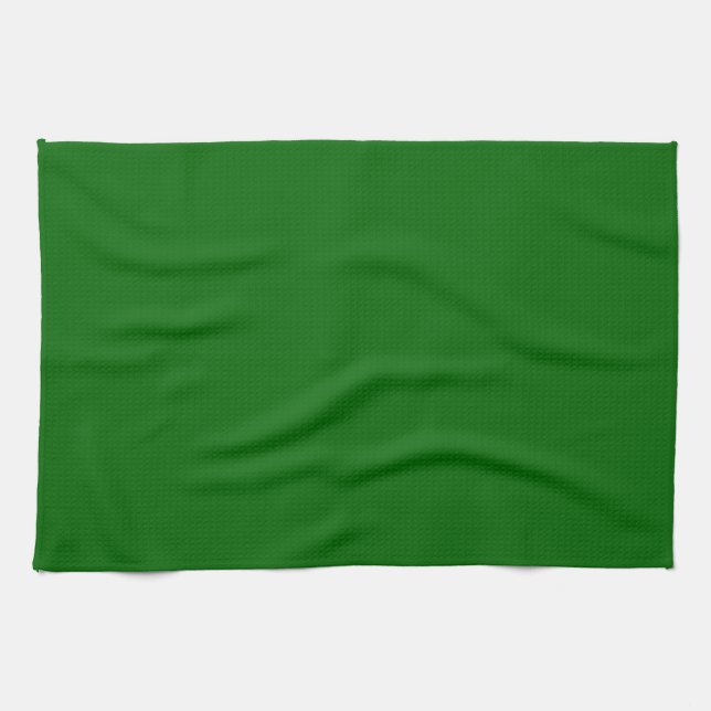 Christmas Green Solid Colour Tea Towel (Horizontal)