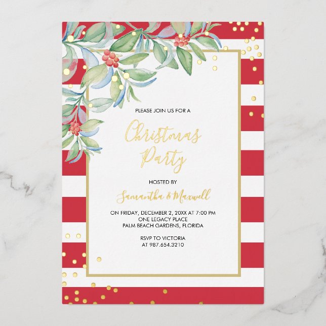 Christmas Green Stripes Holiday Function (Front)