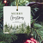 Christmas Green Tree | Merry Christmas Ceramic Ornament<br><div class="desc">Christmas Green Tree | Merry Christmas</div>
