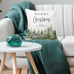 Christmas Green Tree   Merry Christmas Cushion