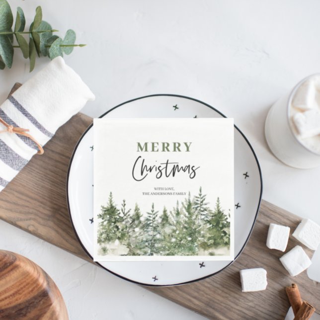 Christmas Green Tree | Merry Christmas Napkin (Creator Uploaded)