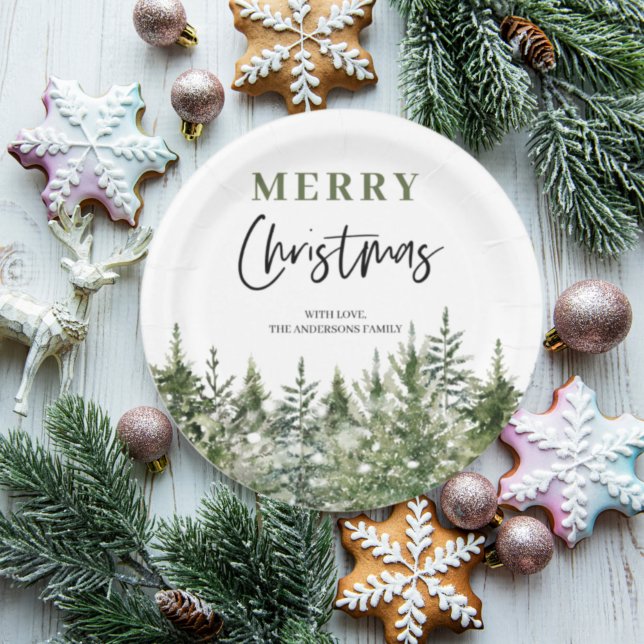 Christmas Green Tree | Merry Christmas Paper Plate (Creator Uploaded)