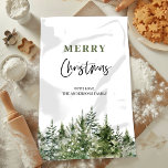 Christmas Green Tree | Merry Christmas Tea Towel<br><div class="desc">Christmas Green Tree | Merry Christmas</div>