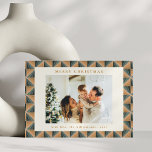 Christmas Green Vintage Art Deco Geometric Photo Holiday Card<br><div class="desc">Christmas Green Vintage Art Deco Geometric Photo Holiday Card</div>