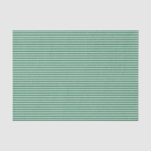Christmas Green White Simple Stripes Tissue Paper