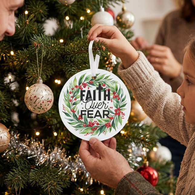 Christmas Greenery ''A Child 'Christmas Wreath  Ceramic Tree Decoration (Creator Uploaded)