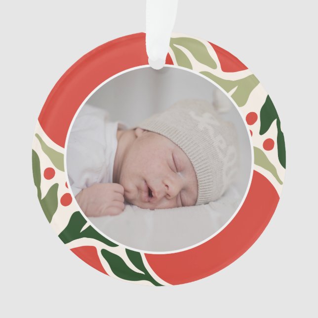 Christmas Greenery Berries Keep Ornament (Front)