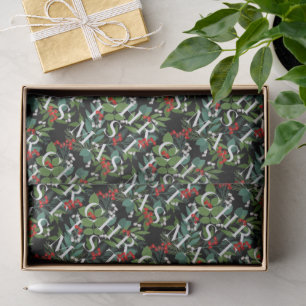 CHRISTMAS Greenery Berries Tissue Paper