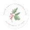Christmas Greenery & Berry Circular Return Address