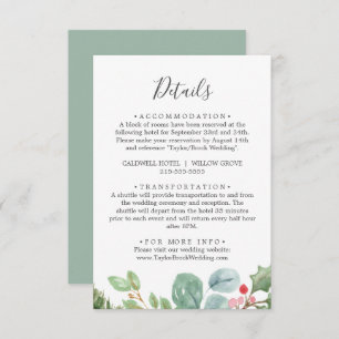 Christmas Greenery & Berry Details Enclosure Card