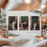 Christmas Greenery Berry Frame Photo Collage Foil Holiday Card<br><div class="desc">Elegant Christmas Greenery and Berry Frame,  Holiday foil photo collage card. Features,  template space for your personal holiday message on back.</div>