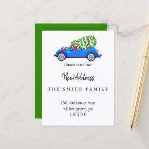 Christmas Greenery Change of Address Insert Card