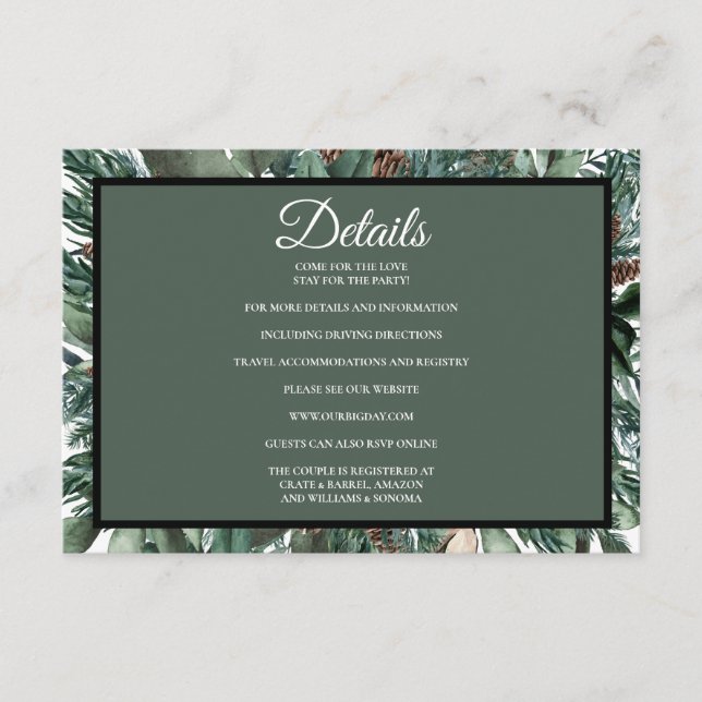 Christmas Greenery Enclosure Card Details (Front)