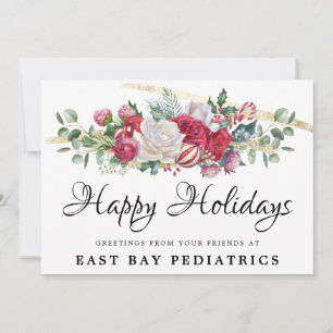 Christmas Greenery Holiday Greetings Postcard