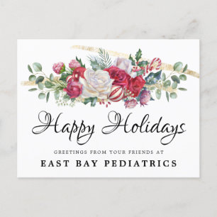 Christmas Greenery Holiday Greetings Postcard