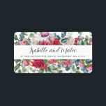 Christmas Greenery Red Rose Floral Address Label<br><div class="desc">Add a chic touch to your envelopes with this Christmas Greenery and red floral return address labels.</div>