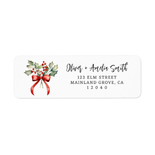 Christmas Greenery Return Label (Front)